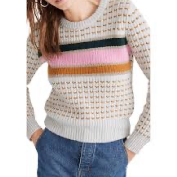 Madewell Sweaters - Madewell Wool Alpaca Blend Striped Barfiield Sweater XS